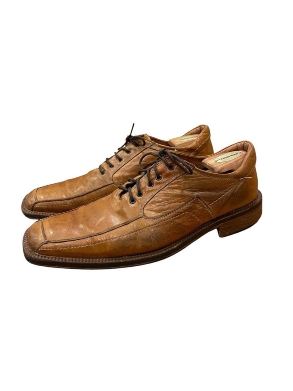 McKanty Leather Square Toe Loafer Dress Shoes Men’s Size 10 / EU 44 Brown Italy